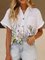 Short Sleeve Holiday Shirt Collar Shirts & Tops