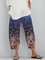 Floral Shift Printed Polyester Vintage Summer Blue Pants
