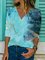 Women's Summer Vintage Half Sleeve Tie-Dye Blouses & Shirts