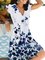 Women Floral Short Sleeve Printed V neck Vintage Summer Dress