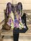 Lilacs Graphic Round Neck Short Sleeve Loose Top