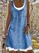 Women Denim Sleeveless Casual Mini Dresses(Contains lining)