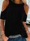 Plain Shift Crew Neck Short Sleeve Shirts & Tops