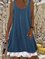 Women Casual Round Neck Sleeveless Solid Mini Dresses (Contains lining)