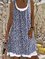 Women Casual Round Neck Sleeveless Printed Dresses(No lining)