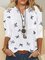 V Neck Half Sleeve Casual Printed Shirts & Tops