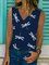 V Neck Cotton-Blend Casual Printed Shirts & Tops