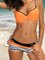 Striped boxer bikini swimsuit European and American sexy split three-piece bikini