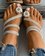 Beaded Toe Ring Studded Flat Sandals
