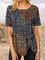 Tribal Short Sleeve Resort Shift Shirts & Tops