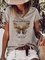 Floral-Print Short Sleeve Casual Shirts & Tops