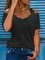 Casual V neck Short Sleeve Shirts & Tops