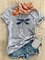 Women's Vintage Letter Short Sleeve T-Shirts