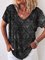 Geometric Casual Short Sleeve Shirts & Tops