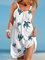 Women Casual Round Neck Printed Sleeveless Dresses