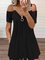 Plain Zipper Short Sleeve V Neck Plus Size Casual Knitting Dress