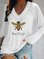 Long Sleeve V Neck Cotton-Blend Shirts & Tops