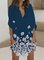 Holiday Floral Long Sleeve Dresses