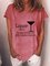 Short Sleeve Round Neck Plus Size Printed Tops T-Shirts