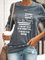 Long Sleeve Round Neck Plus Size Printed Tops
