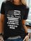 Short Sleeve Round Neck Plus Size Printed Tops T-Shirts