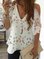 Half Sleeve V Neck Butterfly Shirts & Tops