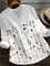 Casual Printed V Neck Long Sleeve Shirts & Tops