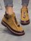 Faux Leather Stitching Adjustable Strap Velcro Ankle Boots