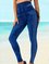 Solid Stretchy Beaded Plus Size Casual Pants