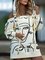 Casual Long Sleeve Plus Size Printed Hoodie Dress