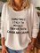 Casual Round Neck Long Sleeve Printing Shirts & Tops