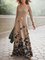 Long-sleeved Floral Casual Dresses
