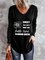 Casual Long Sleeve V Neck Plus Size Printed Tops T-shirts