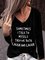 Letters Pattern Long Sleeves V Neck Plus Size Casual Tops