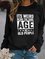 Long Sleeve Crew Neck Letter Casual Sweatshirt