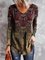 Regular Fit Tribal V Neck Shirts & Tops