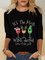 Christmas Xmas Long Sleeve Round Neck Plus Size Printed Tops T-shirts