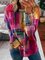 Plaid Printed Casual Loosen Sweatshirt
