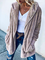 Plus size Hooded Casual Outerwear