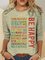 Letter Print Casual Long Sleeve Tee