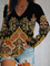 Plus size Boho Floral Shirts & Tops