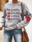 Long Sleeve Crew Neck Casual Letter Sweatshirts