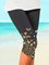 Floral Butterfly Cropped Elastic Waist Leggings