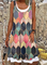 Boho Crew Neck Cotton-Blend Sleeveless Knitting Dress