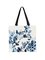 Women's Floral Pattern Zipper Canvas Bag Shopping Bag