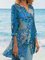 zolucky Geometric V Neck Long Sleeve Blouse & Shirts