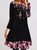 Casual Long Sleeve Round Neck Plus Size Printed Dress
