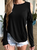 Crew Neck Regular Fit Casual Frill Sleeve Tops