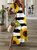 Casual Sunflower Short Sleeve V Neck Plus Size Printed Dress