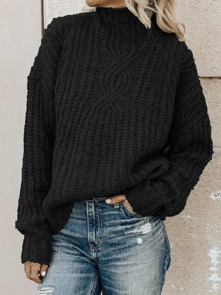 Casual Turtleneck Sweater Pullover